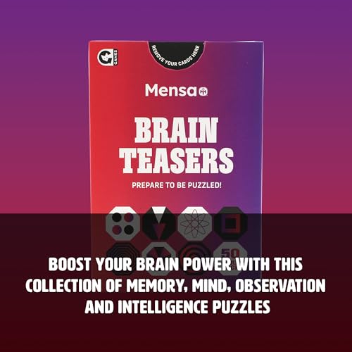 Ginger Fox Official Mensa Brainteasers Challenge Card Game (0112.1304.73.BTC.OSZ)