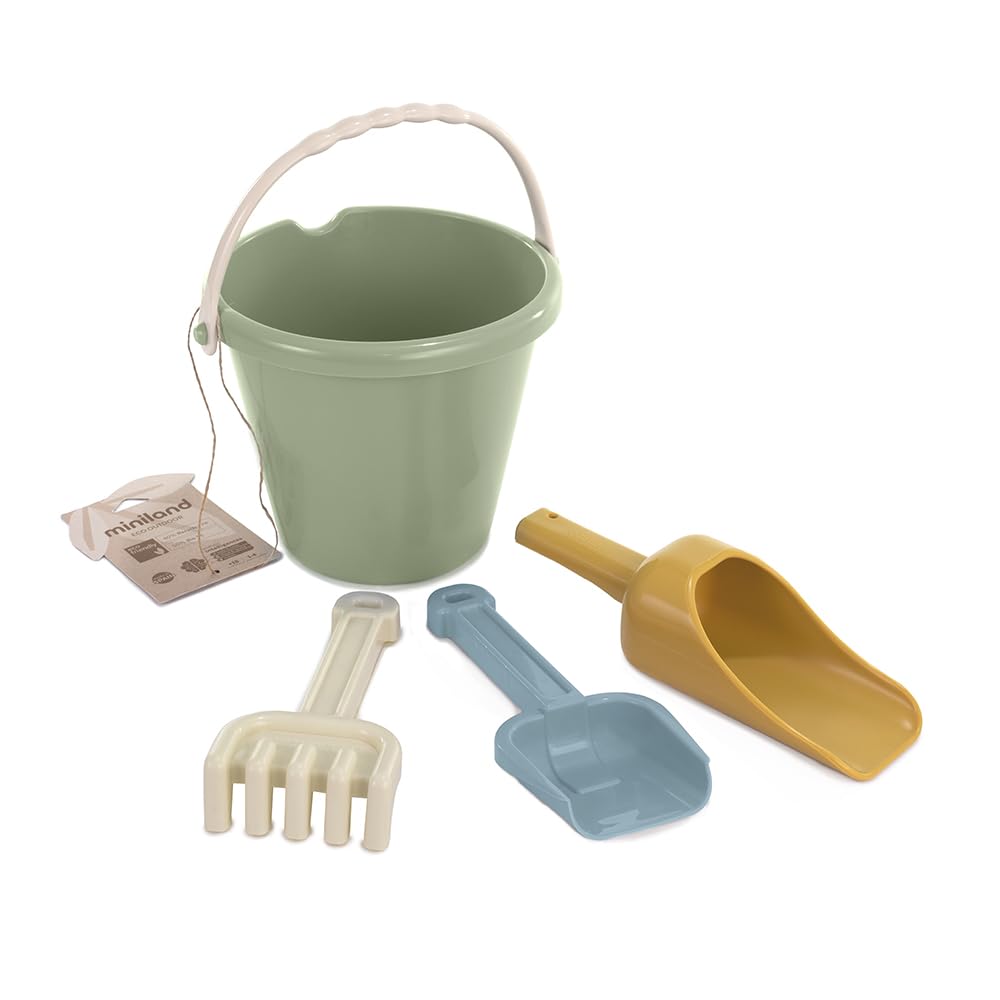 Miniland ECO Junior Sand Set Cool - Beach Toy for Children 18+ Months, Multicolor