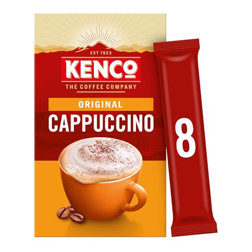 Kenco - Cappuccino Instant Coffee Sachets (Pack of 5, 40 Sachets, 592g)