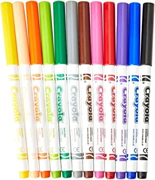 CRAYOLA SuperTips Washable Fineline Markers - Assorted Colours | Pack of 144 2