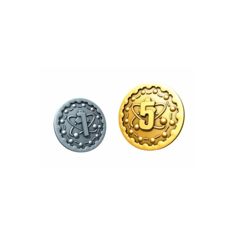Board & Dice Nucleum Metal Coin Set - 65 Premium Zinc Alloy Coins | 50 Silver (1 Thaler), 15 Gold (5 Thaler) | Ages 3+ 1