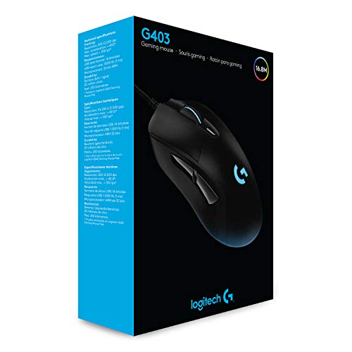 Logitech G403 HERO Wired Gaming Mouse - HERO 25K Sensor, 25600 DPI, RGB LIGHTSYNC, 6 Programmable Buttons 8