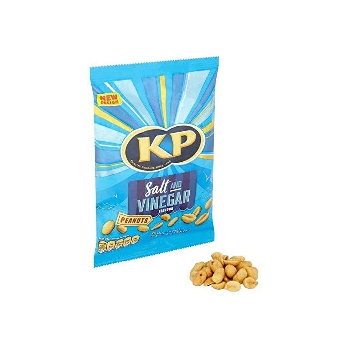 KP Nuts Salt and Vinegar Flavoured Peanuts - 225g (Pack of 2)