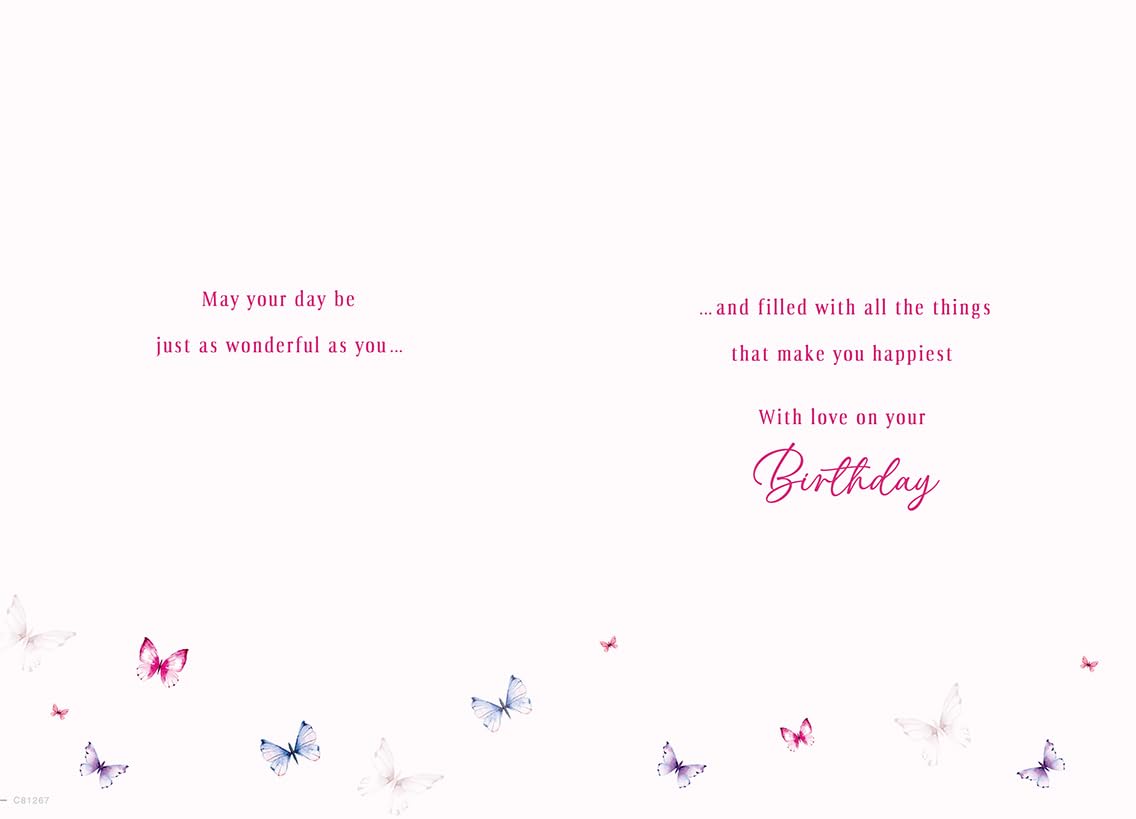 Regal Publishing Daughter Birthday Card | 9 x 6 Inches | Pink