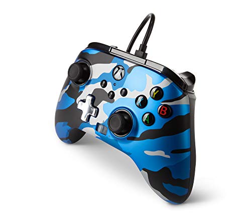 PowerA Enhanced Wired Controller - Xbox Series X|S & Xbox One Edition (Metallic Blue Camo) (1518911-02)