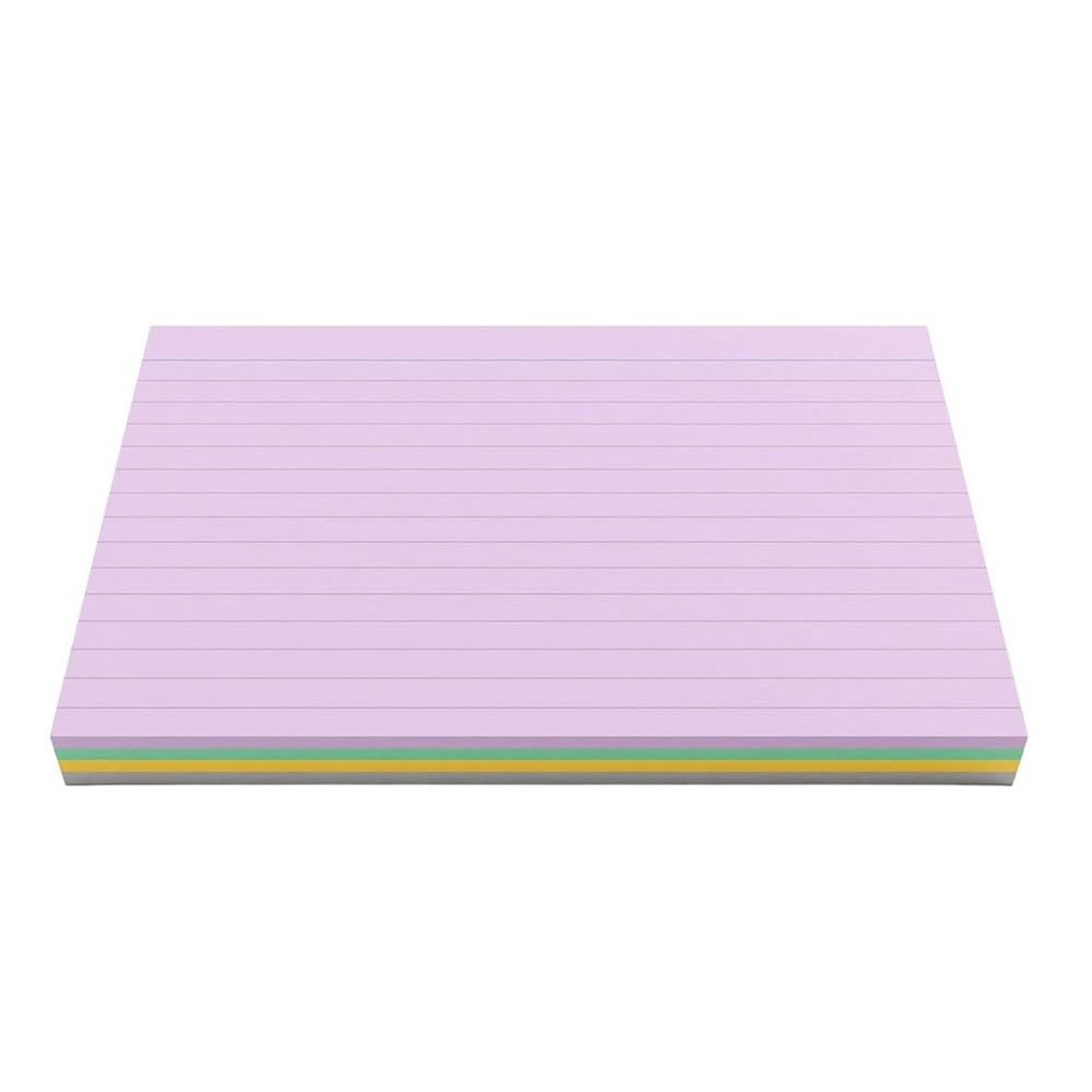 Silvine Luxpad Revision A6 Flash Cards - Lined, 100 Cards, Assorted Colours | 6x4 Size