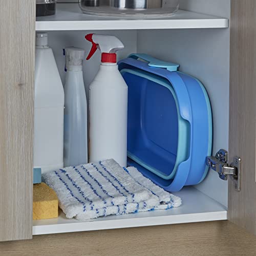 Spontex Ultra Compact Twist Mop and Bucket Set - Microfibre Mop with Built-In Wringing System