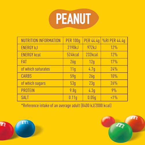 M&M's Peanut Chocolate Candy 400g Sharing Bag - Colorful Milk Chocolate Covered Roasted Peanuts