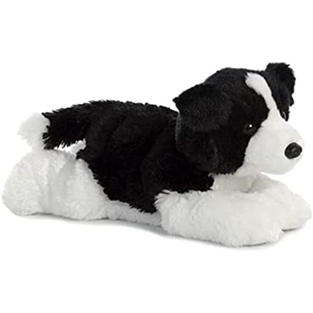 AURORA Flopsies Border Collie Stuffed Animal - 12 Inch, Black and White | Bean Bag Body 1