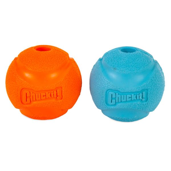 Chuckit! Fetch Ball Dog Toy - Durable Rubber, High Bounce | Medium Size, 2 Pack