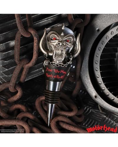 Nemesis Now - Officially Licensed Motorhead Warpig Bottle Stopper, Silver, 13.5cm