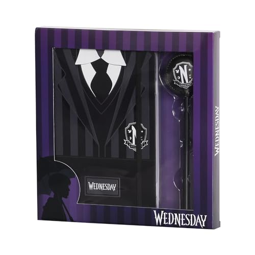 Karactermania Wednesday Uniform Gift Box with Diary and Fashion Ballpoint Pen (Black)