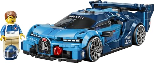 LEGO Speed Champions Bugatti Vision GT Hyper Sports Car Model Kit Toy | 284 Pieces | Ages 9+ 9