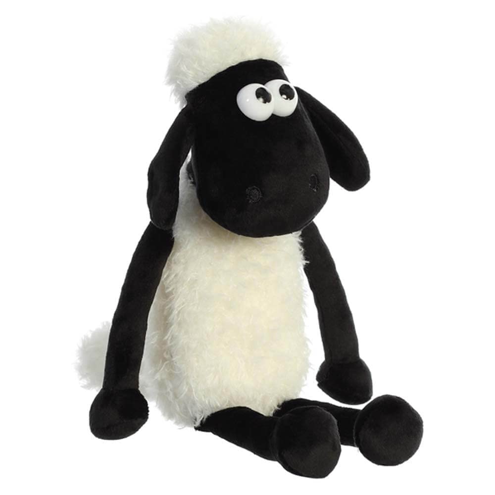 Shaun the Sheep Cuddly Plush Toy 61174 - Black and White, 12in, Polyester | Suitable from Birth 6