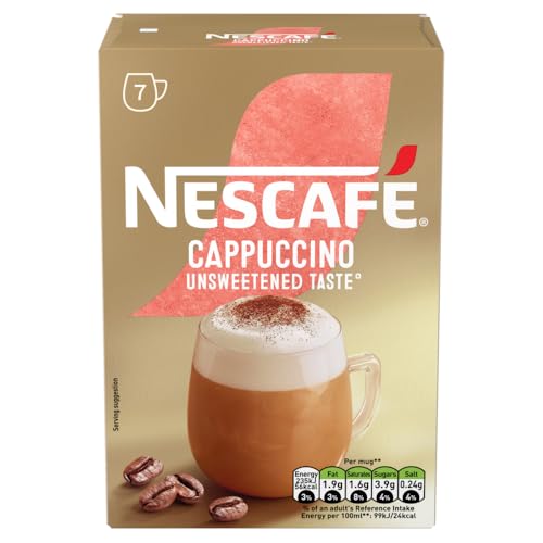 NESCAFÉ Cappuccino Unsweetened Instant Coffee 7 Sachets - 100% Responsibly Sourced