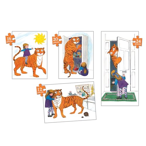 University Games Paul Lamond Tiger Who Came to Tea 4-in-1 Jigsaw Puzzle Set | 12-24 Pieces 2
