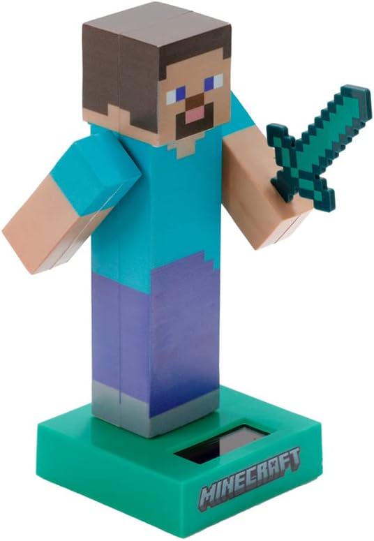 Puckator Minecraft Solar Pal Series - Steve Solar-Powered Dancing Figure (FF139) 1