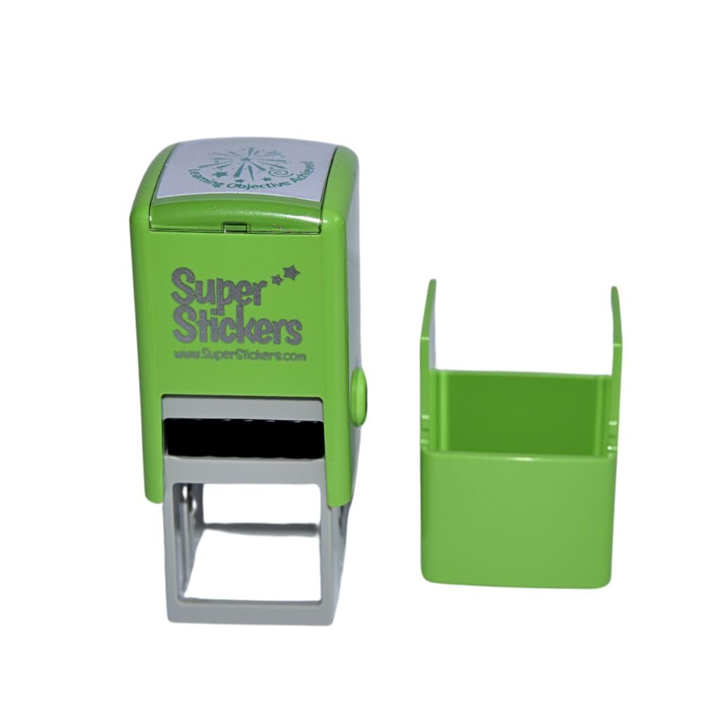 SuperStickers Smiley Star Pre Inked Stamper for teachers - Green. Positive Stamp for Marking. 4