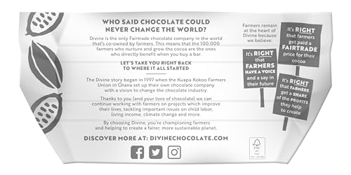Divine 70% Cocoa Dark Chocolate - 35 g Bars (Pack of 30)