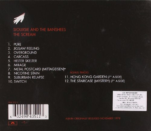 Siouxsie And The Banshees - The Scream [Audio CD]