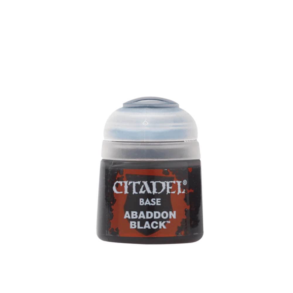 Citadel Games Workshop Paint - Abaddon Black Base Model Paint | 12ml Acrylic | Matte Finish