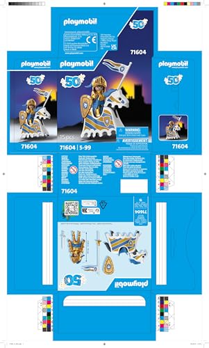 Playmobil 50th Anniversary Knight on Horseback Playset | Model 71604 | Ages 4+ 7