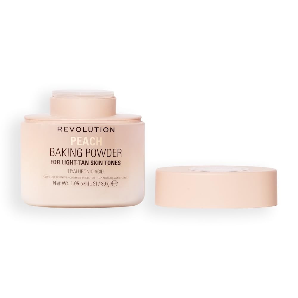 Revolution Beauty London Loose Baking Powder - Peach Pink, 30g | Sets Makeup, Brightens Complexion, Shine Control 7