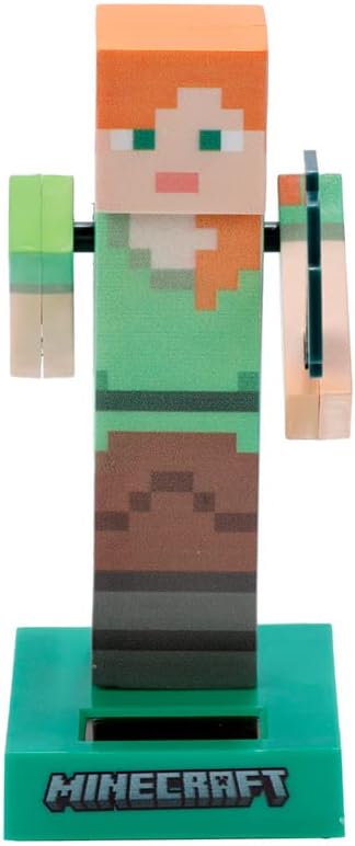 Puckator Minecraft Alex Solar-Powered Dancing Statue (FF138)