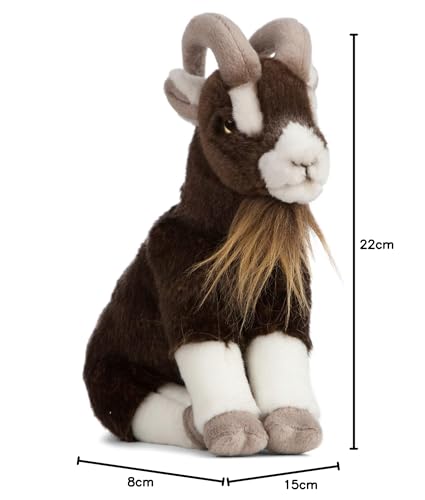 Living Nature Brown Billy Goat Realistic Farm Animal Soft Toy Plush | Eco Friendly | 0m+ 8