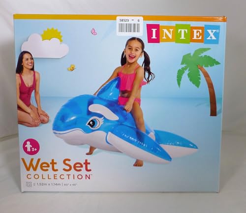 Intex Little Whale Ride-On - 60-Inch Inflatable Pool Toy for Kids 3+ 10