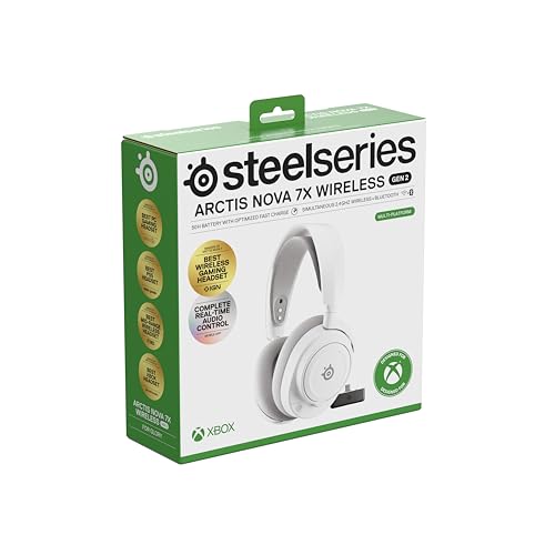 SteelSeries Arctis Nova 7X Wireless Gen 2 - Xbox & PC Gaming Headset with 2.4GHz + Bluetooth 24