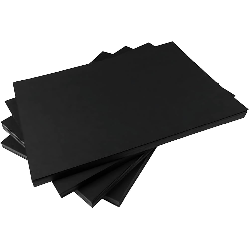 Hawksbill Black Cardstock A3 160 GSM - 50 Pack for Craft & Office Use