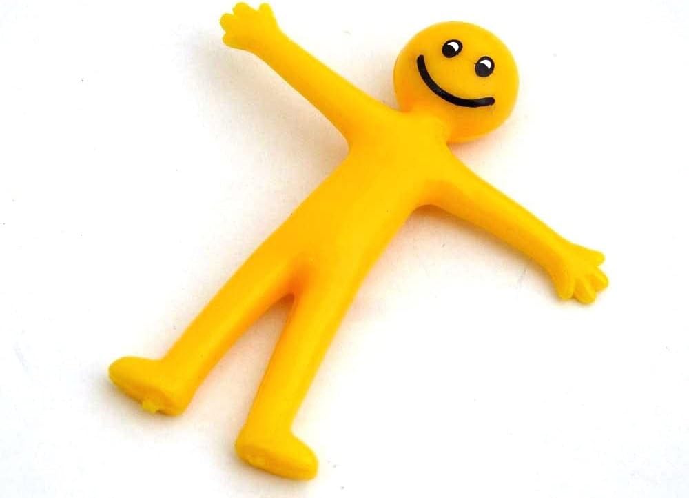 SHATCHI Yellow Stretchy Men Party Bag Fillers - 20Pk for Kids Birthday Party Favors 2