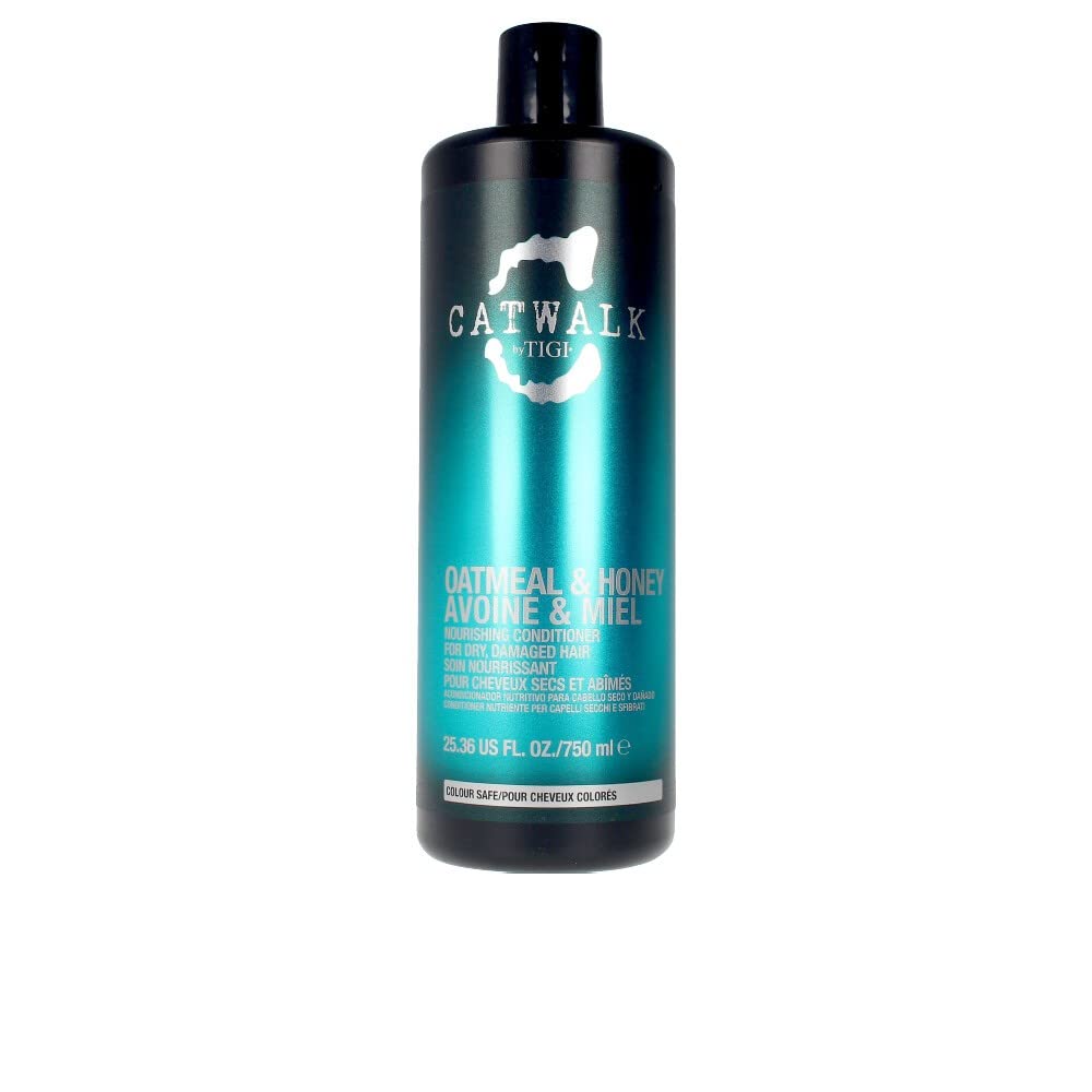 Bed Head Catwalk Oatmeal & Honey Nourish Conditioner - Deep Hydration & Anti-Frizz for Dry, Damaged Hair | 750 ml