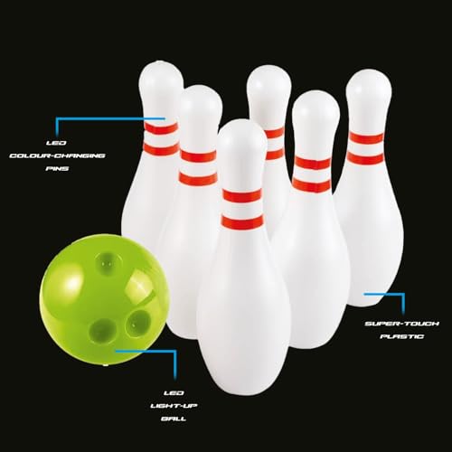 Glow in the Dark Bowling Set with LED Lights - Light-Up Bowling Game for Kids 5+ 2