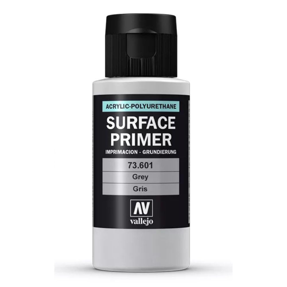 Vallejo Quick-Drying Acrylic Primer for Airbrush - Primer Grey | 60 ml | Non Toxic