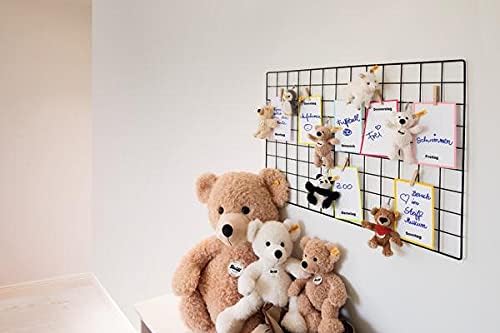 Steiff Fynn Teddy Bear Keyring - Plush Beige 12cm with Button in Ear 3