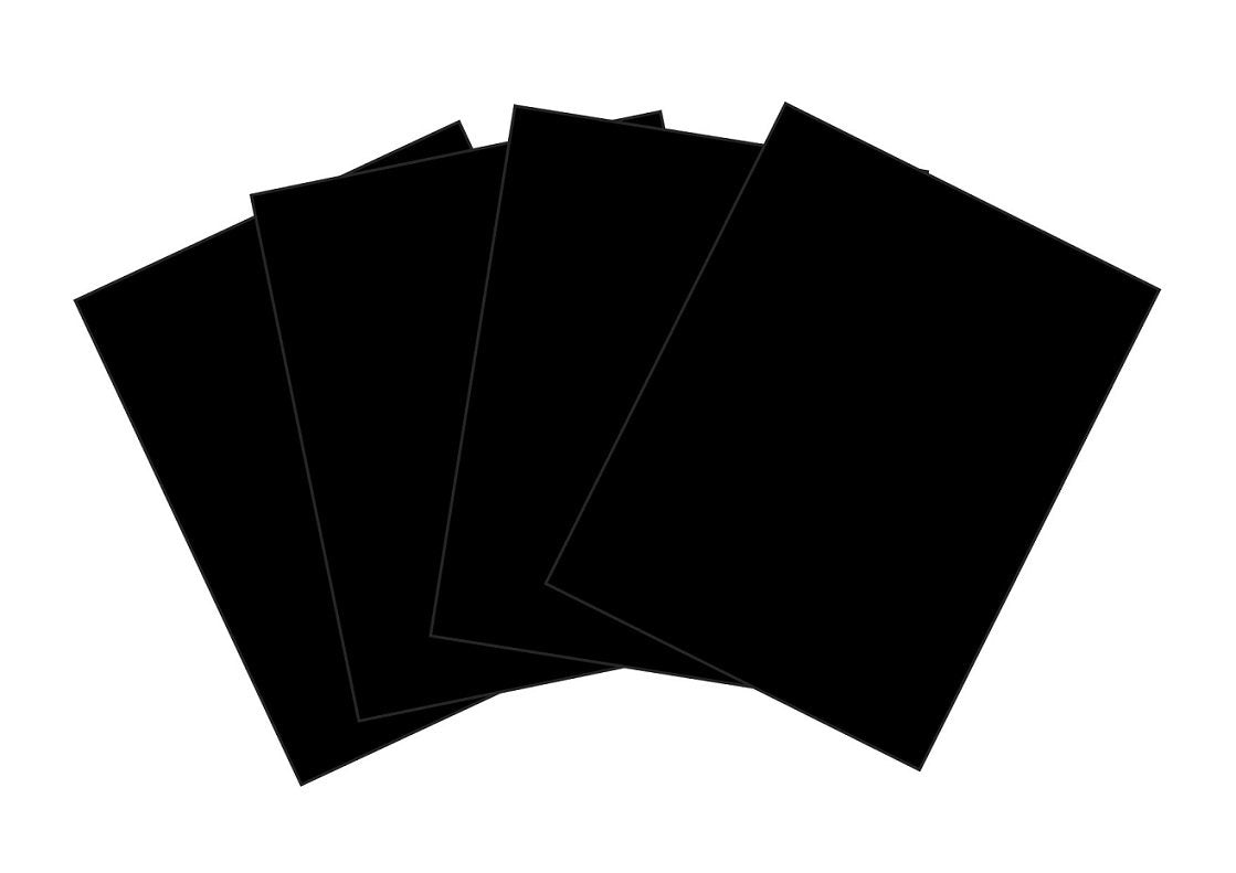 House of Card & Paper A4 220 GSM Black Card - 25 Sheets | Matte Finish