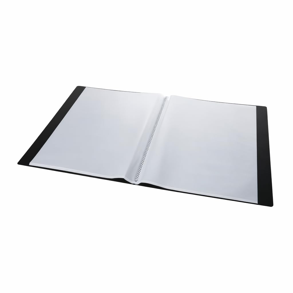 Europel Flex A4 Presentation Book - 20 Removable Sleeves | Black Polypropylene 4