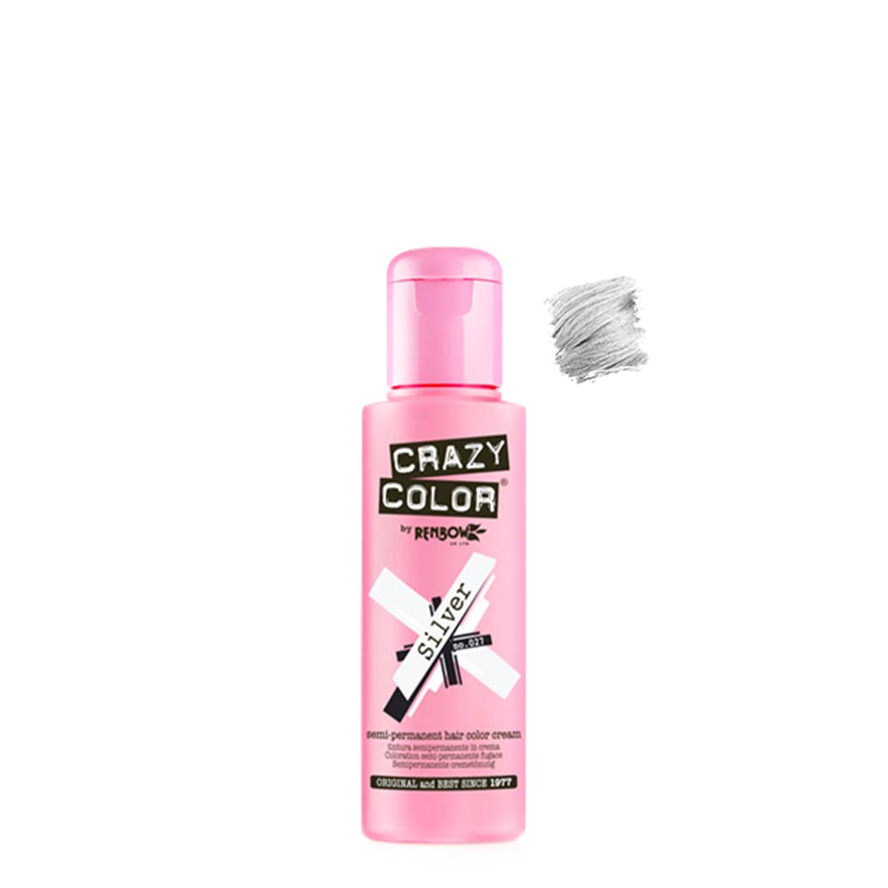 Crazy Color Silver Semi-Permanent Hair Colour Cream 027 - 100ml