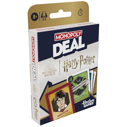Monopoly Monopoly Deal: Harry Potter Card Game - Fast Family Party Game with Spells & Magical Items, 2–5 Players 4