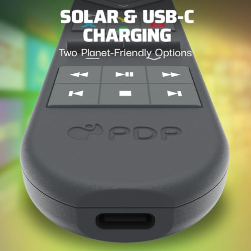 PDP Solis Media Remote for Xbox - Solar-Powered with USB-C Charging 10