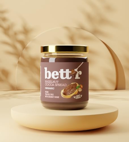 Bett"r Hazelnut Cocoa Cream - Organic Vegan Spread, Palm Oil Free, 100% Plant-Based 3