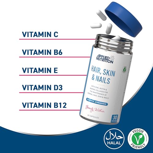 Applied Nutrition Hair, Skin, Nails - Biotin & Marine Collagen Supplement (60 Capsules) 11