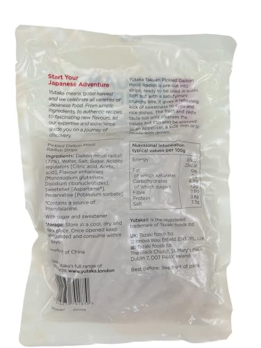 Yutaka Takuan – Salted Radish Strips No Colour 650g | Traditional Japanese Pickled Daikon 5