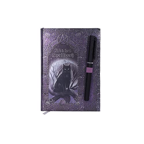 Nemesis Now Witches Spell Book with Pen Journal 18cm Purple