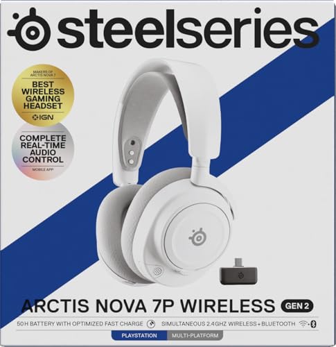 SteelSeries Arctis Nova7P Wireless Gen2 - PS5 Gaming Headset with2.4GHz + Bluetooth 26