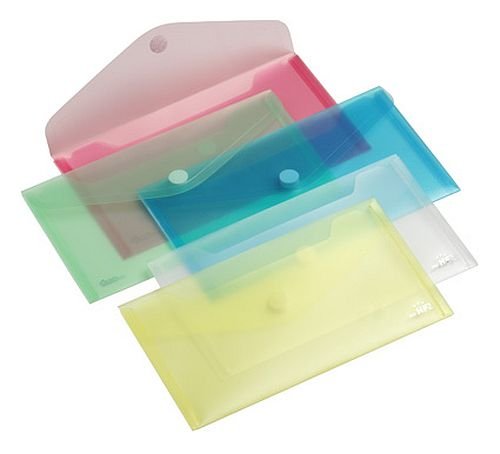 Europel Document Folders - Pack of 10 Voucher Size Envelopes with Hook & Loop Closure 2