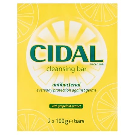 Cidal Antibacterial Soap with Grapefruit Extract - 2 x 100 g Bars