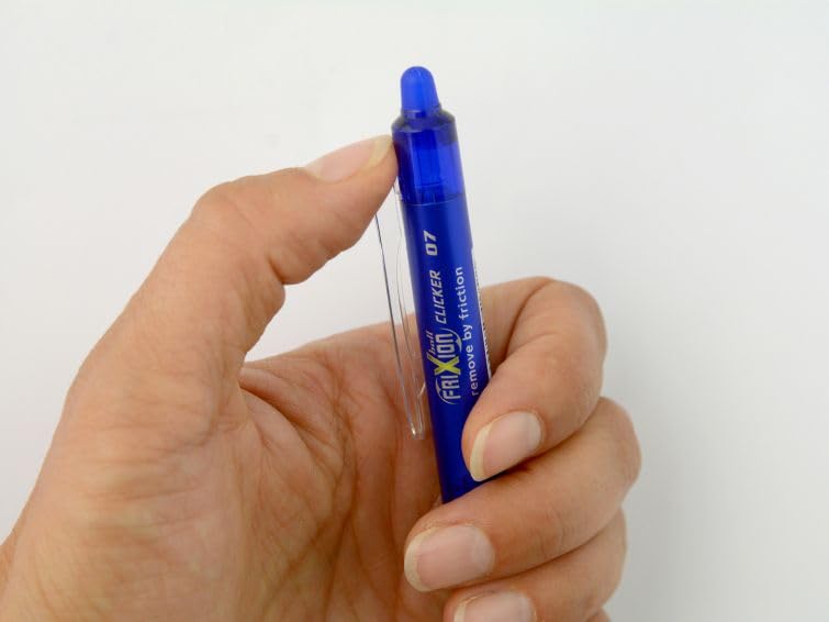 PILOT Frixion Ball Clicker 07 Gel Ink Rollerball Pen Refills - Blue Ink, 0.7mm Tip, Pack of 3 5